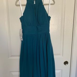 Halter keyhole bridesmaid dress
